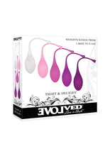 Load image into Gallery viewer, Tight and Delight Silicone Weighted Kegel Balls - Multicolor - 5 Piece/Set

