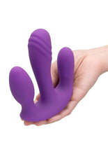 Load image into Gallery viewer, Together Blended Pleasure Rechargeable Silicone Triple Pronged Vibrator with Remote Control
