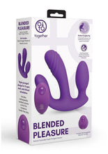 Load image into Gallery viewer, Together Blended Pleasure Rechargeable Silicone Triple Pronged Vibrator with Remote Control - Purple
