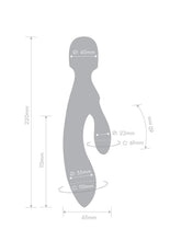 Load image into Gallery viewer, Together Tri Delight Dual-Ended Rechargeable Silicone Triple Stim Wand and Rabbit Vibrator

