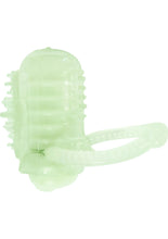 Load image into Gallery viewer, Tongue Dinger Night Stroker Vibrating Silicone Tongue Ring - Glow In The Dark
