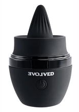 Load image into Gallery viewer, Tongue Tied Rechargeable Silicone Clitoral Stimulator - Black
