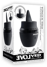 Load image into Gallery viewer, Tongue Tied Rechargeable Silicone Clitoral Stimulator - Black
