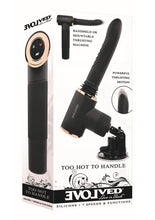 Load image into Gallery viewer, Too Hot to Handle Rechargeable Silicone Thrusting Vibrator with Suction Cup - Black/Rose Gold
