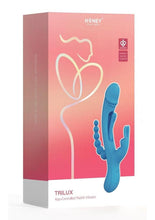 Load image into Gallery viewer, Trilux Kinky Finger Rechargeable Silicone Rabbit Vibrator with Anal Beads - Blue
