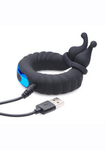 Load image into Gallery viewer, Trinity Men 10x Cock Cobra Dual Stimulating Rechargeable Silicone Cock Ring
