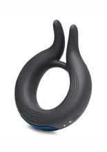 Load image into Gallery viewer, Trinity Men 10x Cock Viper Dual Stimulating Rechargeable Silicone Cock Ring - Black
