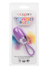Load image into Gallery viewer, Turbo Buzz Rechargeable Bullet with Removable Silicone Sleeve - Purple
