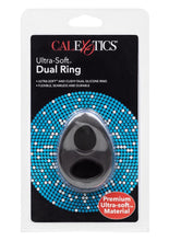 Load image into Gallery viewer, Ultra-Soft Dual Ring Silicone Cock Ring - Black
