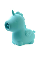 Load image into Gallery viewer, Unihorn Mount'n Peak The Pointy Tongued One Silicone Clitoral Stimulator - Blue
