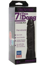 Load image into Gallery viewer, Vac-U-Lock Codeblack Thin Dildo - Black - 7in
