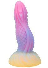 Load image into Gallery viewer, Vac-U-Lock Fantasy Fuckers Dragon's Tongue Glow In The Dark Silicone Dildo - Glow In The Dark/Multicolor
