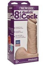 Load image into Gallery viewer, Vac-U-Lock Realistic Dildo - Vanilla/White - 8in
