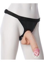 Load image into Gallery viewer, Vac-U-Lock Ultraskyn Cock with Ultra Harness - Vanilla - 8in
