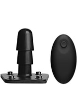 Load image into Gallery viewer, Vac-U-Lock Vibrating Plug with Wireless Remote USB Rechargeable Harness Accessory - Black
