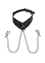 Load image into Gallery viewer, Velvet Noir Collar and Removable Clamps - Black
