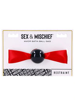 Load image into Gallery viewer, S&amp;M Amor Satin Ball Gag (Red/Black)
