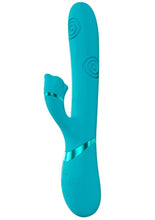 Load image into Gallery viewer, Vive Fiore Silicone Rechargeable Triple Motor G-Spot Air Wave Vibrating and Tapping Flared Clit Stimulator
