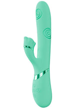Load image into Gallery viewer, Vive Fiore Silicone Rechargeable Triple Motor G-Spot Air Wave Vibrating and Tapping Flared Clit Stimulator
