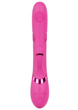 Load image into Gallery viewer, Vive Fiore Silicone Rechargeable Triple Motor G-Spot Air Wave Vibrating and Tapping Flared Clit Stimulator
