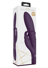 Load image into Gallery viewer, Vive Halo Rechargeable Silicone Ring Rabbit Vibrator - Purple

