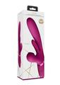 Load image into Gallery viewer, Vive Kura Rechargeable Silicone Triple Motor Thrusting G-Spot with Flapper and Air Wave Clit Stimulation Vibrator - Pink
