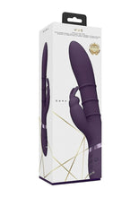 Load image into Gallery viewer, Vive Kura Rechargeable Silicone Triple Motor Up and Down Vibrating Triple Ring Rabbit - Purple
