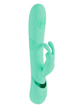 Load image into Gallery viewer, Vive Mimi 10 Function Silicone Rechargeable Triple Motor G-Spot Vibrating and Tapping Rabbit - Green
