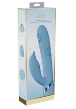 Load image into Gallery viewer, Vive Pallina Rechargeable Silicone Triple Motor G-Spot Vibrating and Tapping Beads Clit Stimulator - Blue

