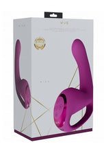 Load image into Gallery viewer, Vive Riko Rechargeable Silicone Triple Motor Thumper with Finger Motion Vibrator - Pink
