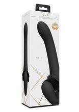 Load image into Gallery viewer, Vive Satu Rechargeable Silicone Pulse Wave and Vibrating Strapless Strap-On - Black

