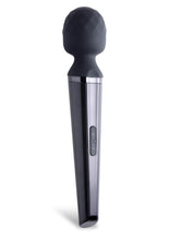 Load image into Gallery viewer, Wand Essentials Diamond Head Rechargeable Silicone Wand Massager - Black
