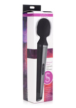 Load image into Gallery viewer, Wand Essentials Diamond Head Rechargeable Silicone Wand Massager - Black
