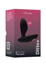 Load image into Gallery viewer, We-Vibe Ditto+ App Compatible Vibrating Rechargeable Silicone Butt Plug with Remote Control - Satin - Black
