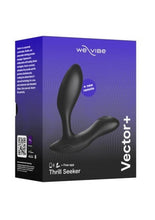 Load image into Gallery viewer, We-Vibe Vector+ Rechargeable Silicone Vibrating Prostate Massager with Remote Control - Black/Charcoal Black
