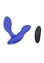 Load image into Gallery viewer, We-Vibe Vector+ Rechargeable Silicone Vibrating Prostate Massager with Remote Control - Blue/Royal Blue
