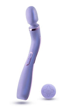 Load image into Gallery viewer, Wellness Eternal Wand Rechargeable Silicone Vibrating Wand with Remote - Lavender/Purple
