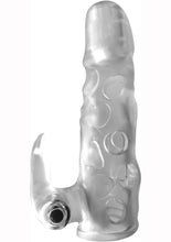 Load image into Gallery viewer, Wet Dreams Jacked Rabbit Silicone Penis Extender - Clear
