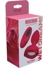 Load image into Gallery viewer, Wet Dreams Rosebud Tushy Light Silicone Butt Plug - Red

