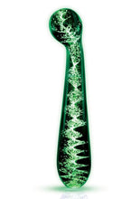 Load image into Gallery viewer, WhipSmart Bulbous Glass Dildo with Curved Base - Clear/Glow In The Dark - 6.5in
