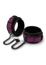 Load image into Gallery viewer, WhipSmart Dragon's Lair Deluxe Wrist and Ankle Cuffs - Black/Purple
