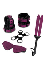 Load image into Gallery viewer, WhipSmart Dragon's Lair Dragonskin Bondage - Black/Purple - 7 Piece/Set
