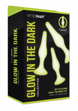 Load image into Gallery viewer, WhipSmart Glow In The Dark Silicone Anal Training Kit - Glow In The Dark/Green - 3 Piece
