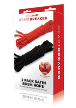 Load image into Gallery viewer, WhipSmart Heartbreaker Silky Bondage Rope - Black/Red - 2 Pack
