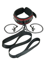 Load image into Gallery viewer, WhipSmart Heartbreakers Deluxe Collar, Nipple Clips, Leash - Black/Red - Set

