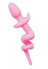 Load image into Gallery viewer, WhipSmart Play Tails Silicone Piggy Tail - Pink - 3in
