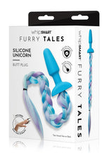 Load image into Gallery viewer, WhipSmart Silicone Plug 3.75in with Unicorn Tail - Blue
