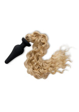 Load image into Gallery viewer, WhipSmart Silicone Plug 4in with Pony Tail - Blondie - Tan
