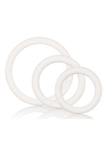Load image into Gallery viewer, White Rubber Cock Rings - White - 3 Piece Set
