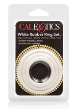 Load image into Gallery viewer, White Rubber Cock Rings - White - 3 Piece Set
